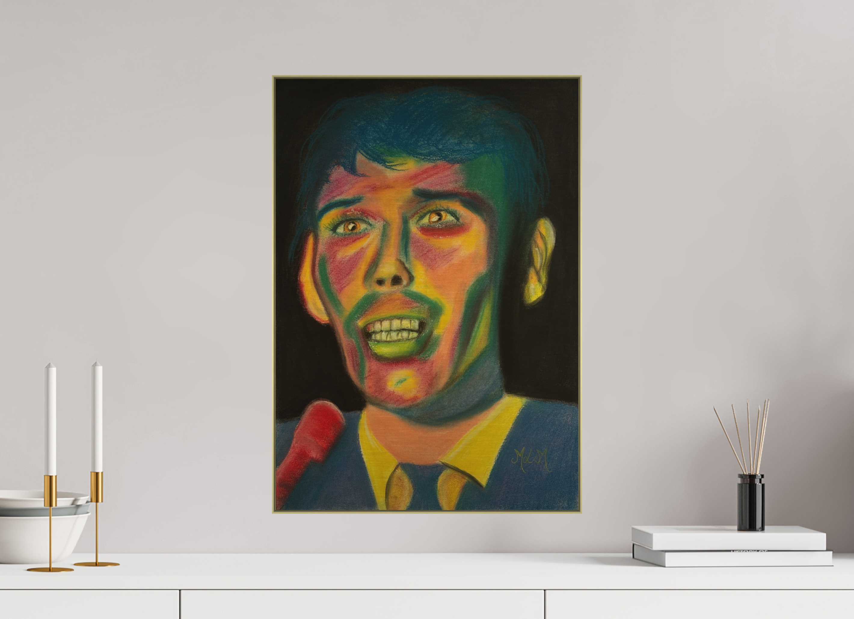 40 x 57 cm, Direct Print on Brushed Aluminium Dibond - Gold Melody - Alu Dibond - Gold