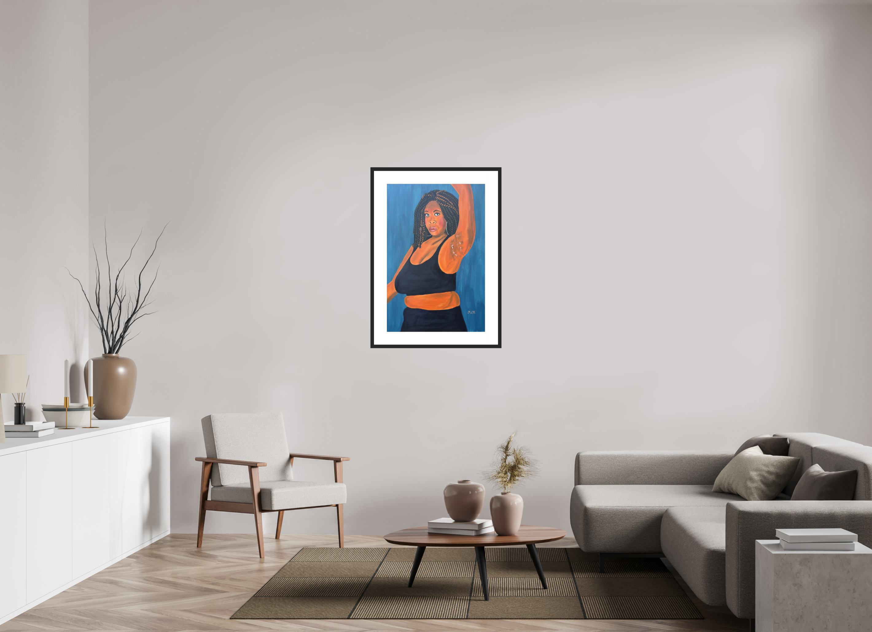 60 x 90 cm, Framed Fine Art Print on Hahnemühle William Turner (Matte, Textured) — Acrylic Glass, White Mat Seen - Framed Fine Art Paper Print