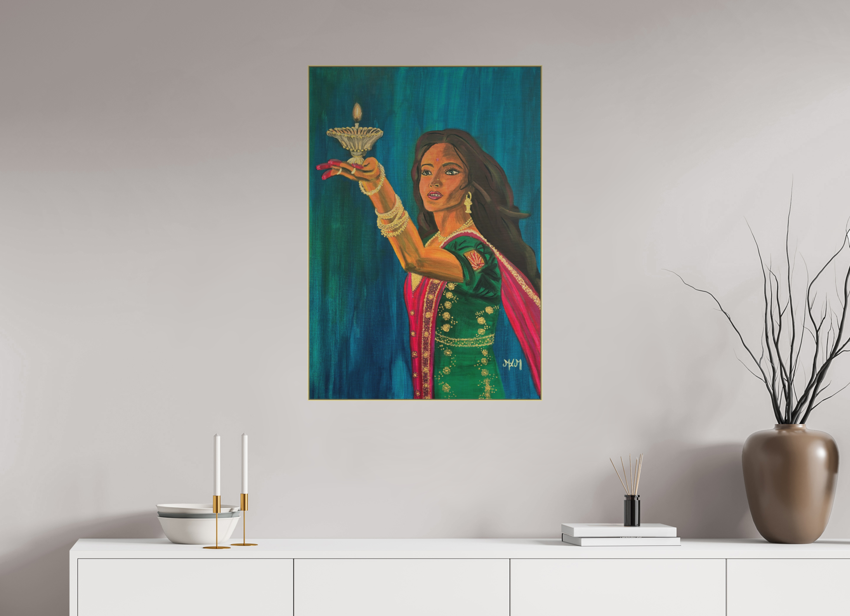 60 x 86,3 cm, Direct Print on Brushed Aluminium Dibond - Gold Shine - Alu Dibond - Gold