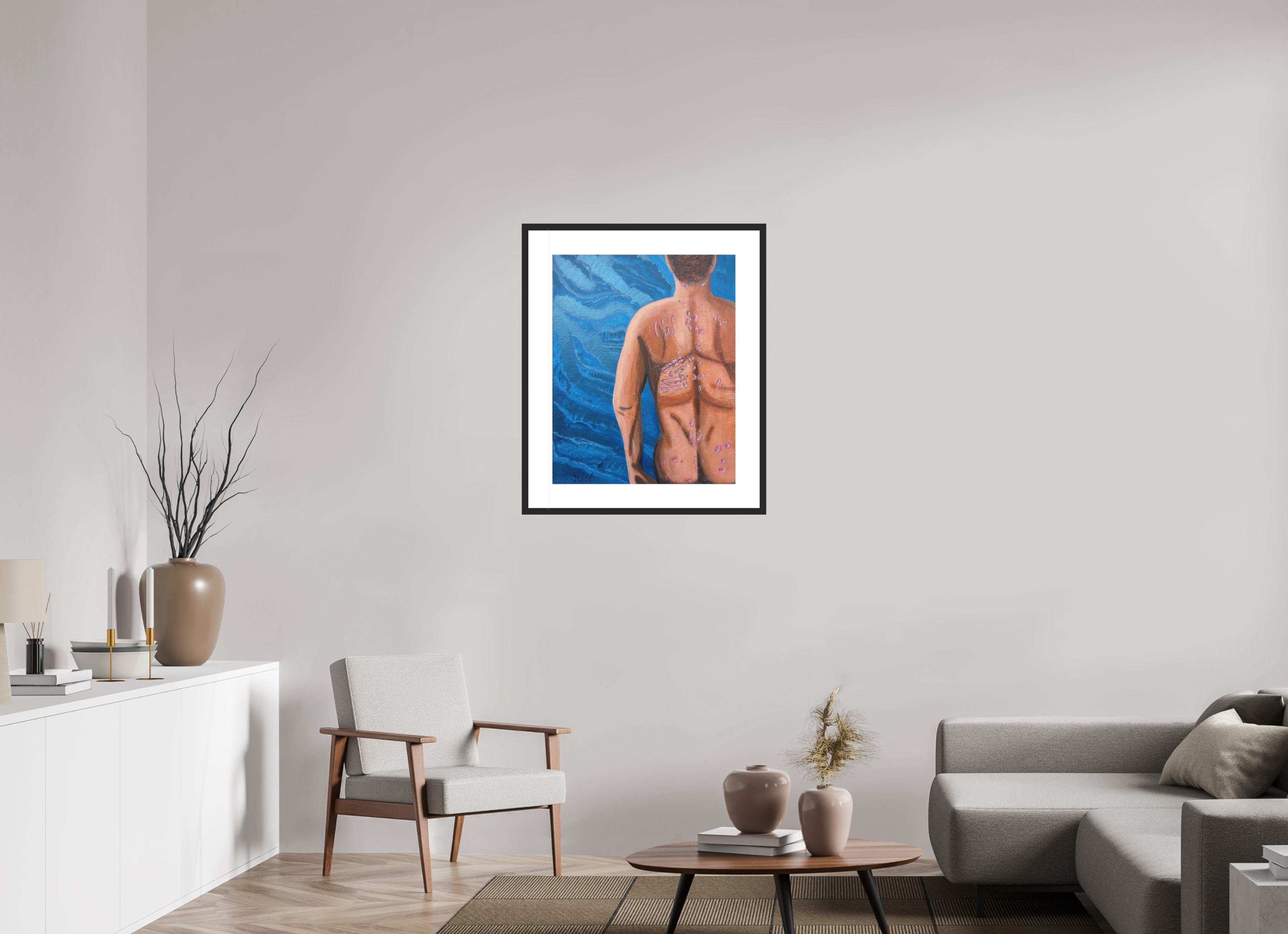 60 x 75 cm, Framed Fine Art Print on Hahnemühle William Turner (Matte, Textured) — Acrylic Glass, White Mat Strong - Framed Fine Art Paper Print