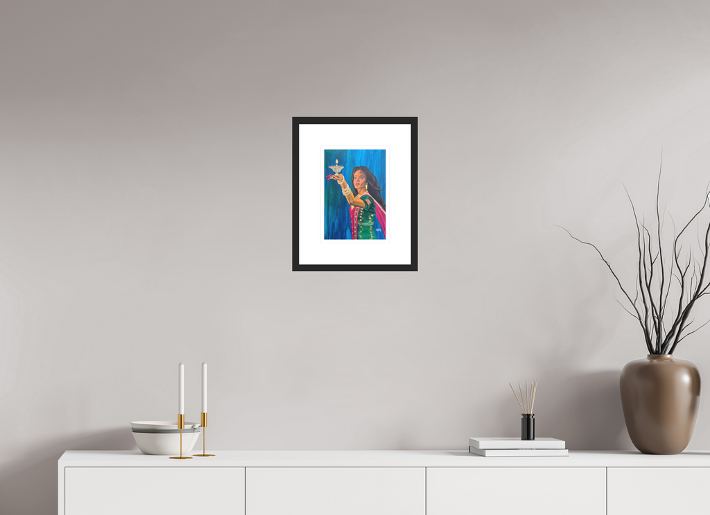 20 x 28,8 cm, Framed Fine Art Print on Hahnemühle William Turner (Matte, Textured) — Acrylic Glass, White Mat Shine - Framed Fine Art Paper Print