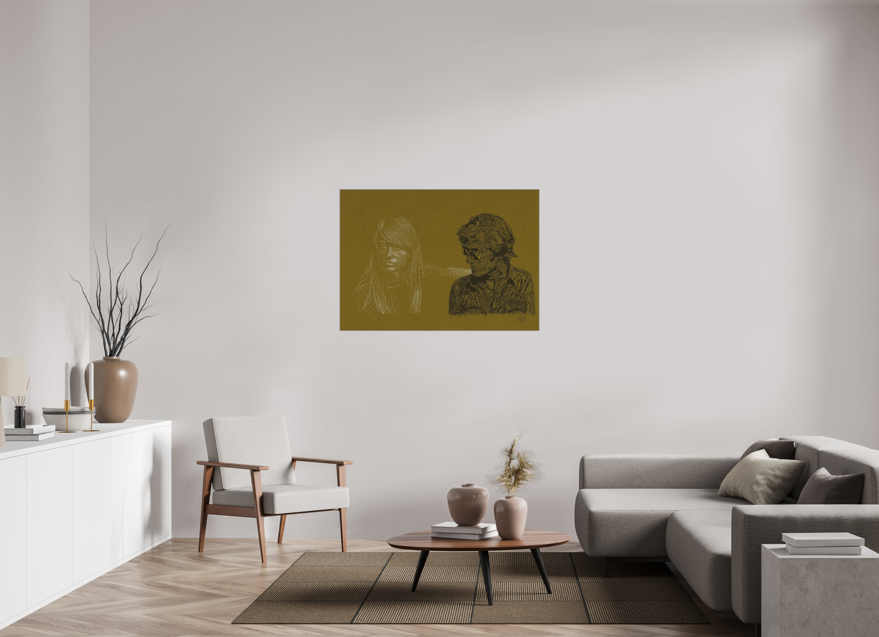 ISO A0 (118,9 x 84,1 cm), Direct Print on Brushed Aluminium Dibond - Silver Attachment - Focus on Light - Alu Dibond - Silver