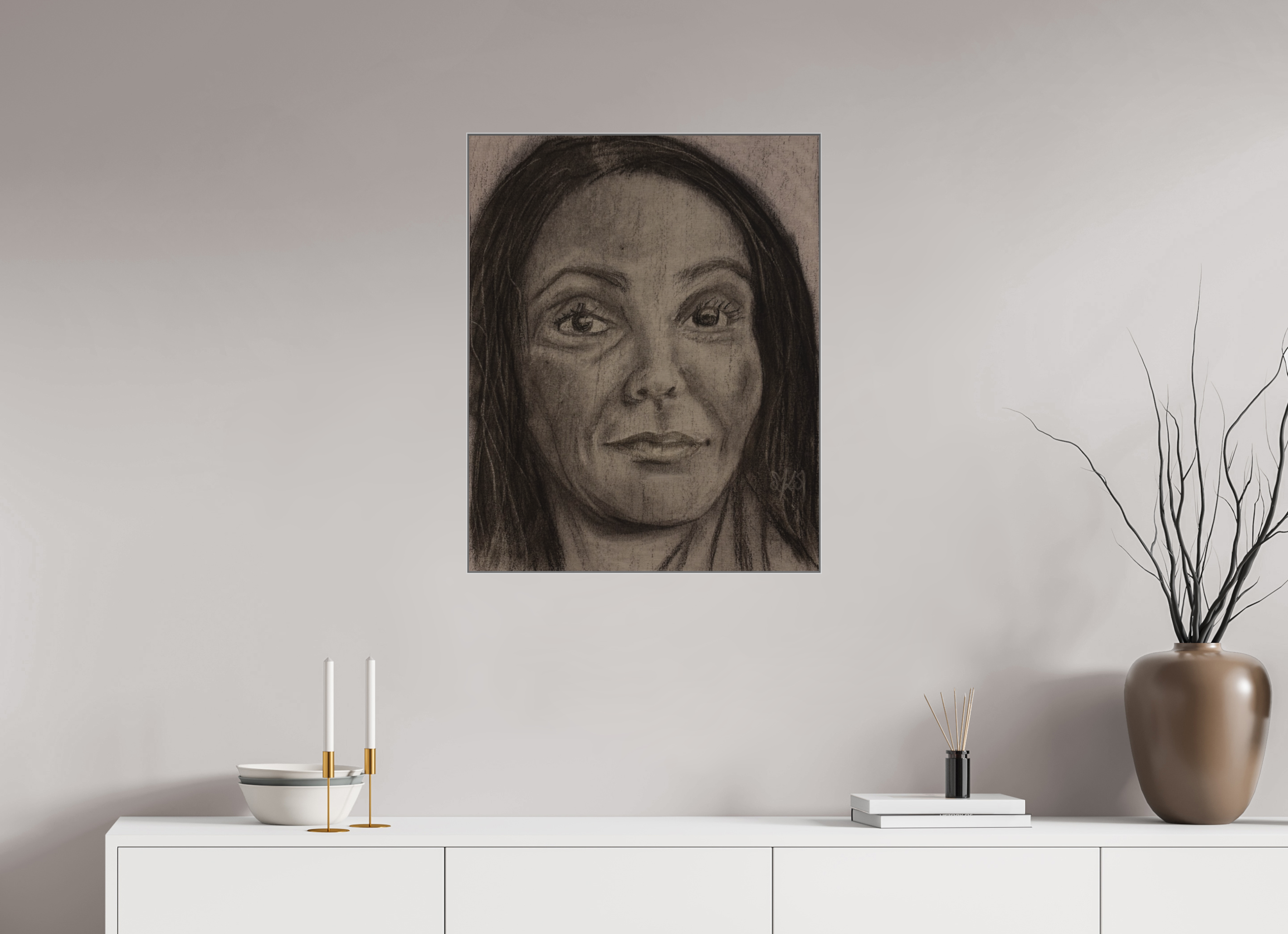 60 x 74,7 cm, Direct Print on Brushed Aluminium Dibond - Silver Sisterhood - Alu Dibond - Silver