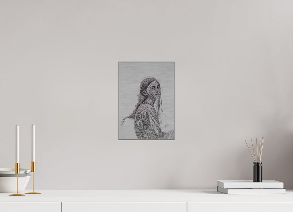 ISO A4 (21 x 29,7 cm), Direct Print on Brushed Aluminium Dibond - Silver Rencontre - Balance - Alu Dibond - Silver
