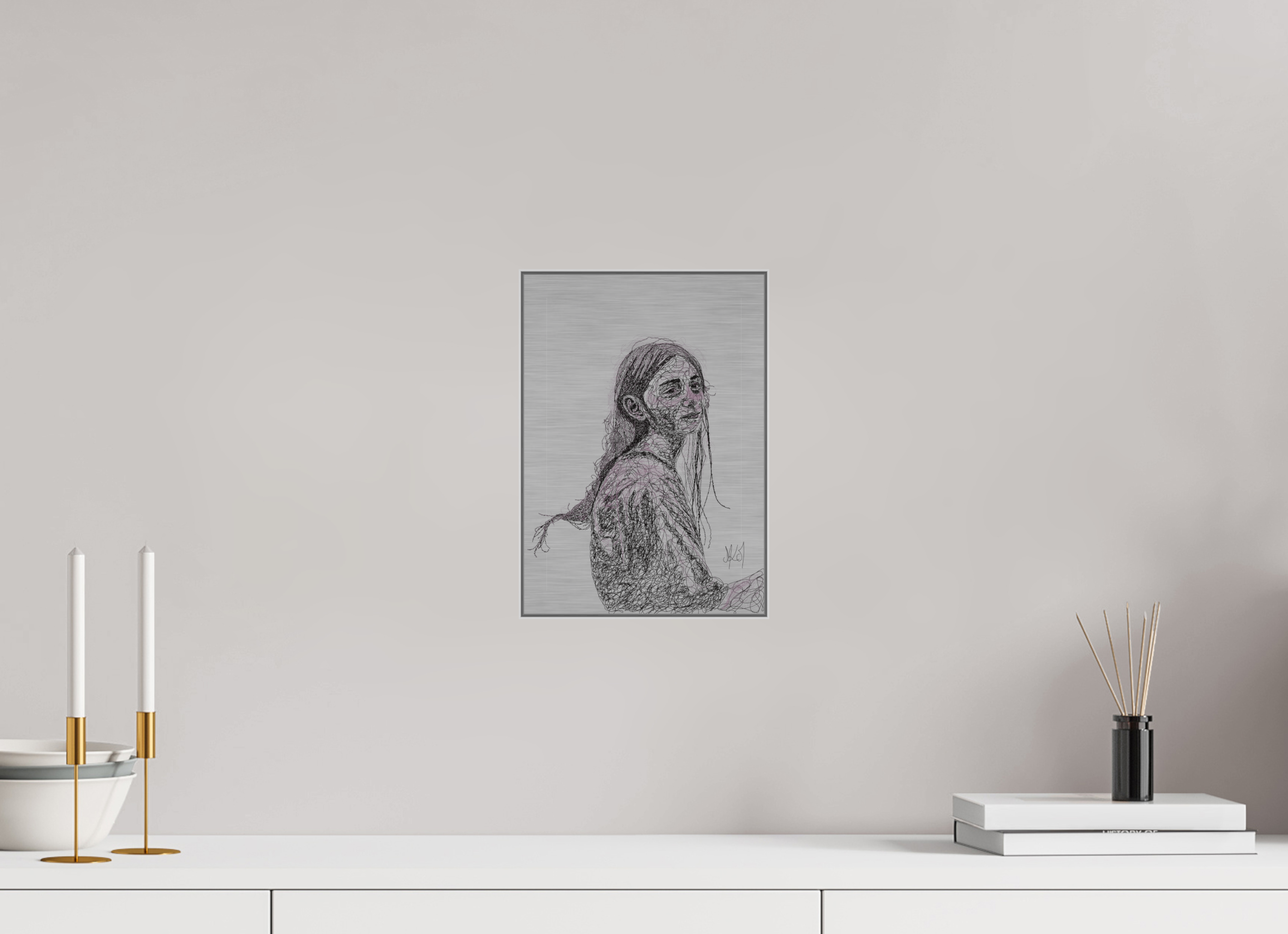 ISO A4 (21 x 29,7 cm), Direct Print on Brushed Aluminium Dibond - Silver Rencontre - Balance - Alu Dibond - Silver