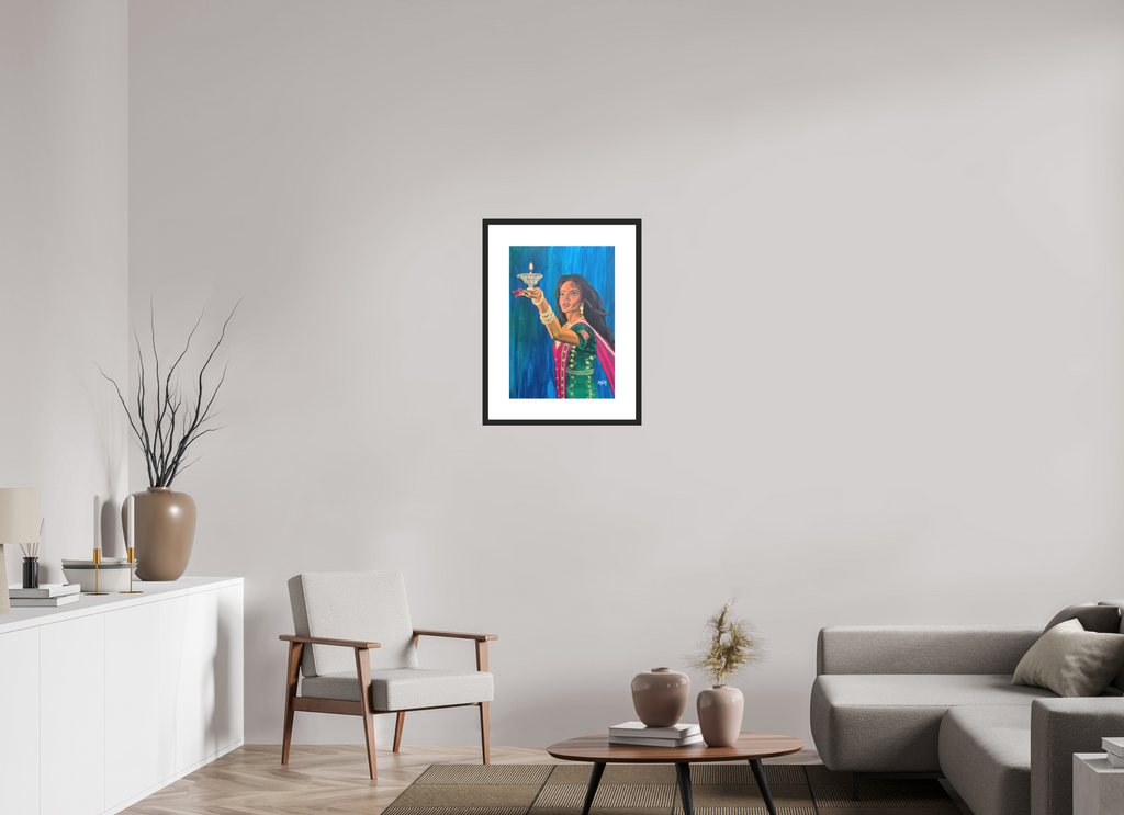 40 x 57,5 cm, Framed Fine Art Print on Hahnemühle William Turner (Matte, Textured) — Acrylic Glass, White Mat Shine - Framed Fine Art Paper Print