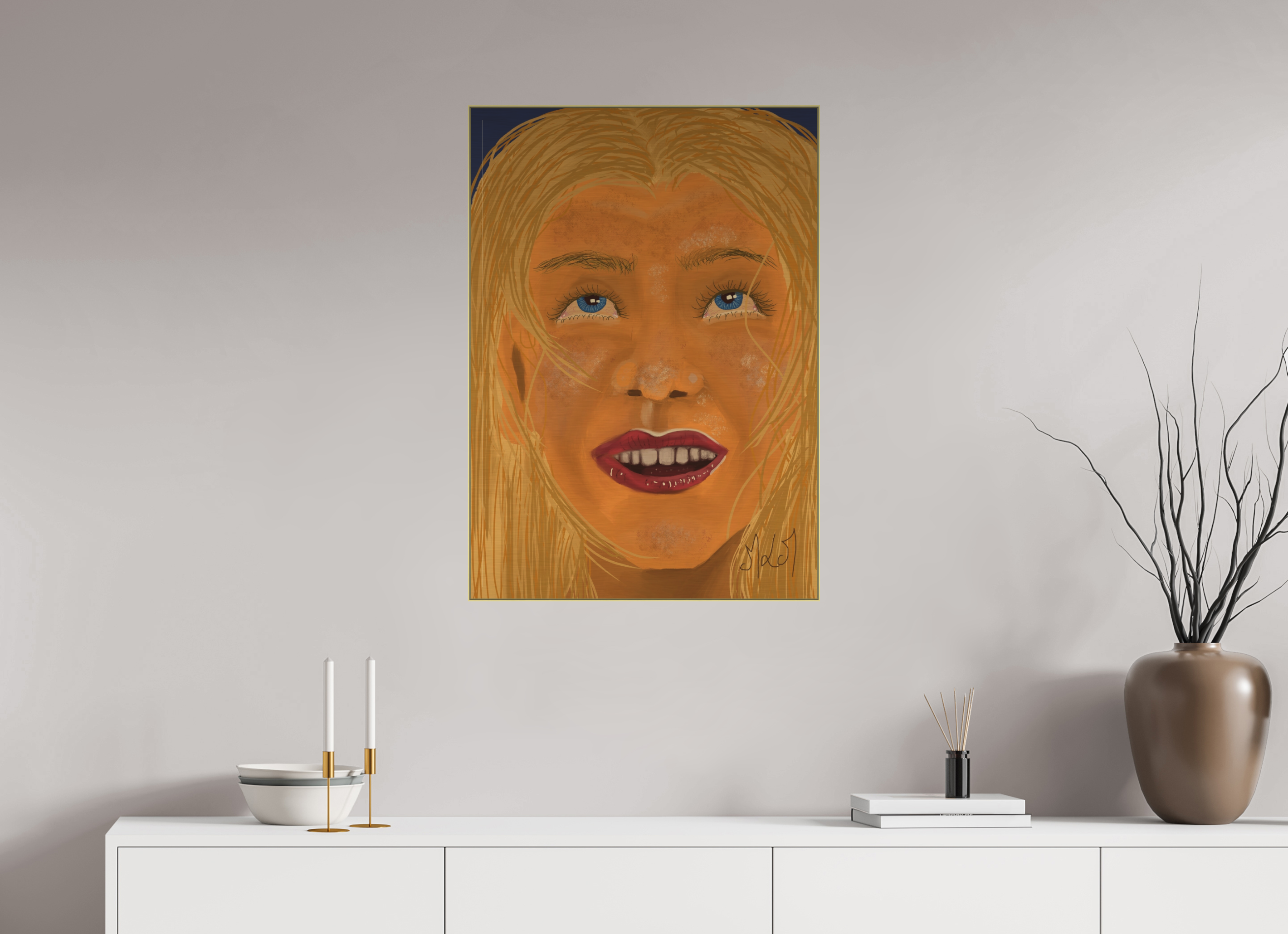 ISO A1 (59,4 x 84,1 cm), Direct Print on Brushed Aluminium Dibond - Gold Giving back - Alu Dibond - Gold