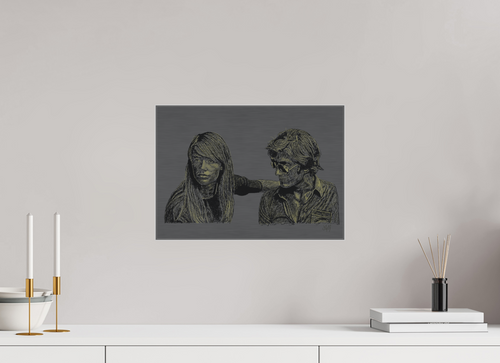 ISO A3 (42 x 29,7 cm), Direct Print on Brushed Aluminium Dibond - Silver Attachment - Balance - Alu Dibond - Silver