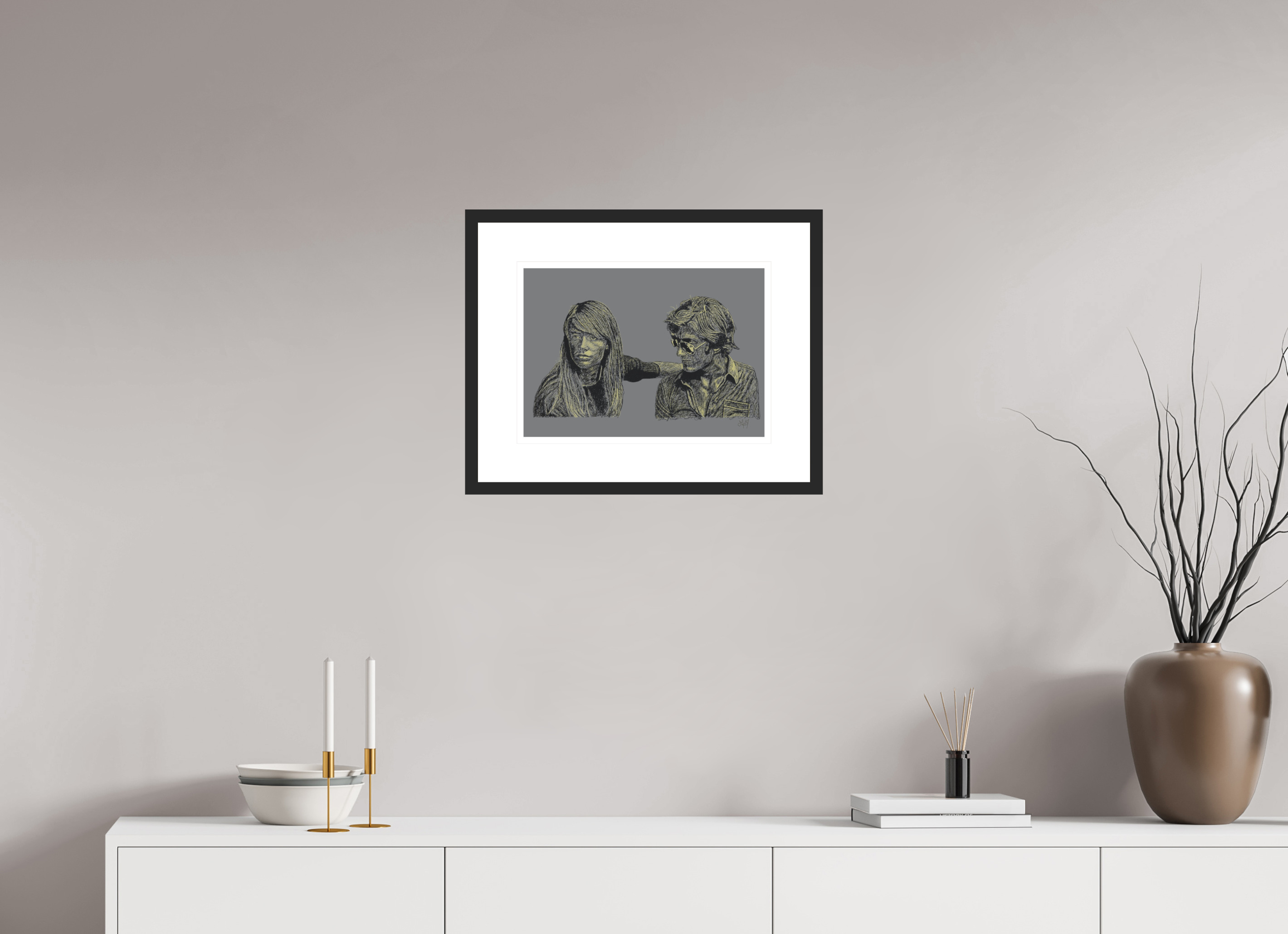 ISO A3 (42 x 29,7 cm), Framed Fine Art Print on Hahnemühle William Turner (Matte, Textured) — Acrylic Glass, White Mat Attachment - Balance - Framed Fine Art Paper Print