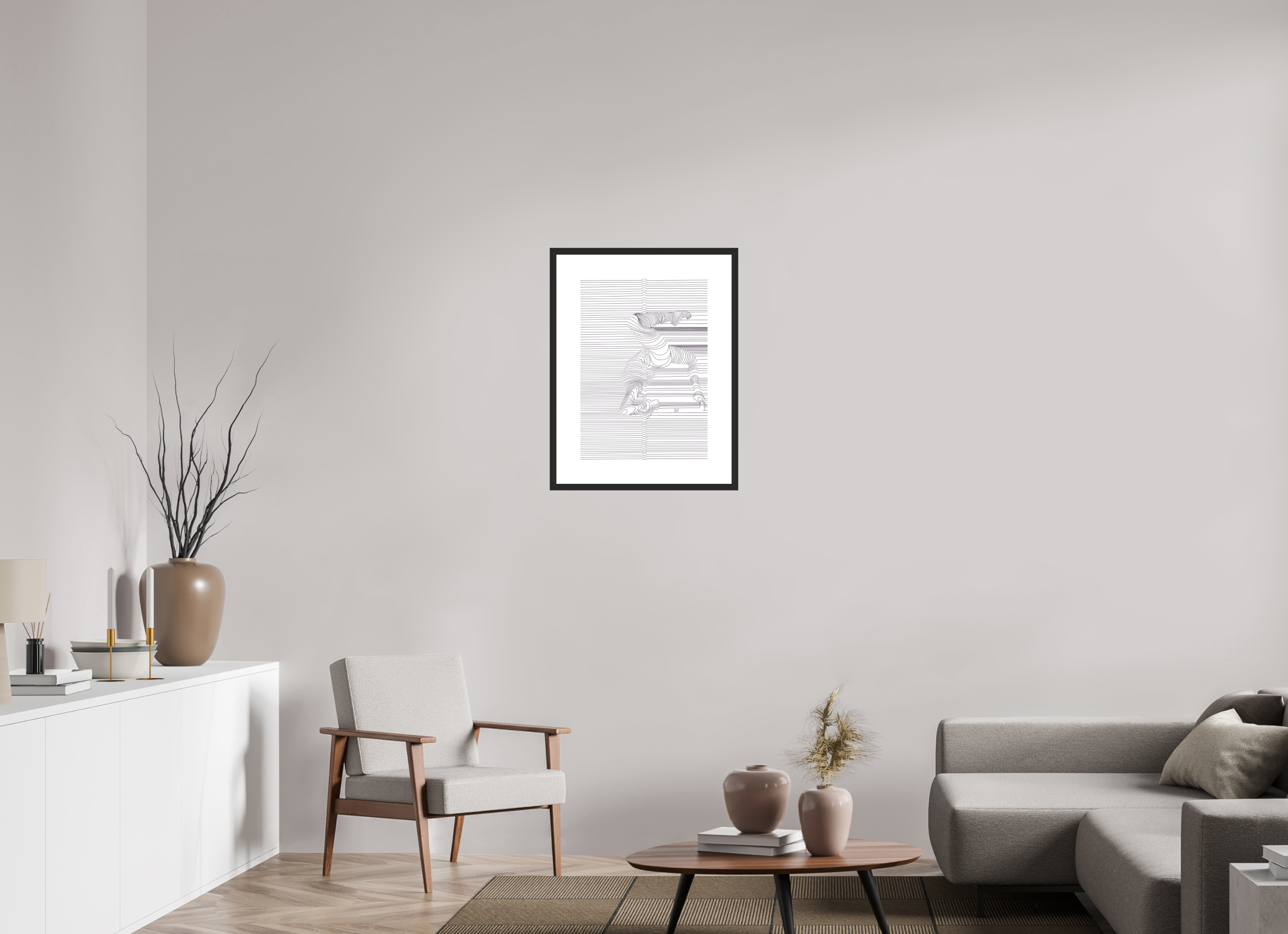 ISO A2 (42 x 59,4 cm), Framed Fine Art Print on Hahnemühle William Turner (Matte, Textured) — Acrylic Glass, White Mat Core - Framed Fine Art Paper Print