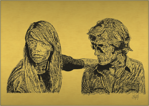 Main image Attachment - Dark - Alu Dibond - Gold
