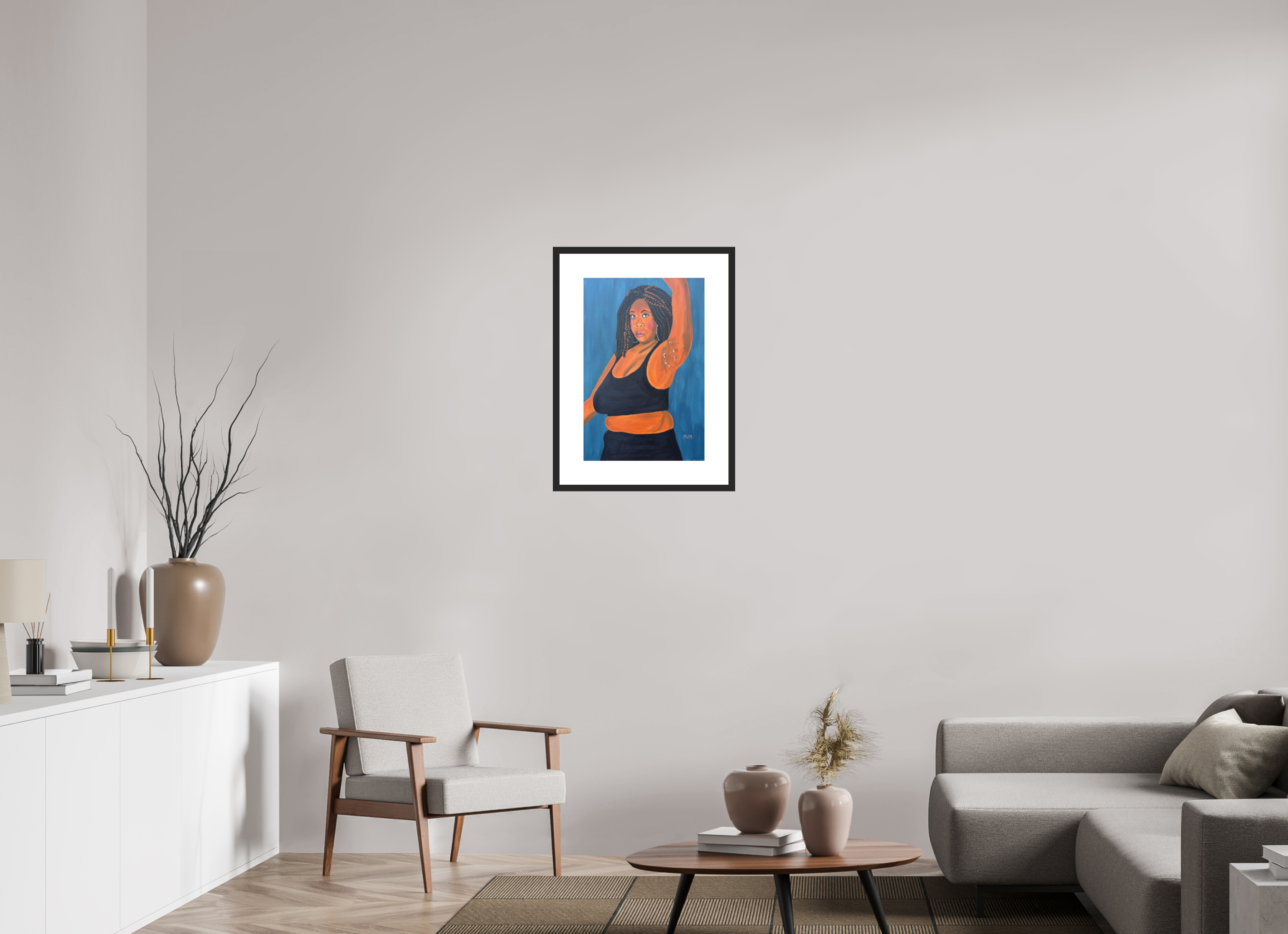 40 x 60 cm, Framed Fine Art Print on Hahnemühle William Turner (Matte, Textured) — Acrylic Glass, White Mat Seen - Framed Fine Art Paper Print