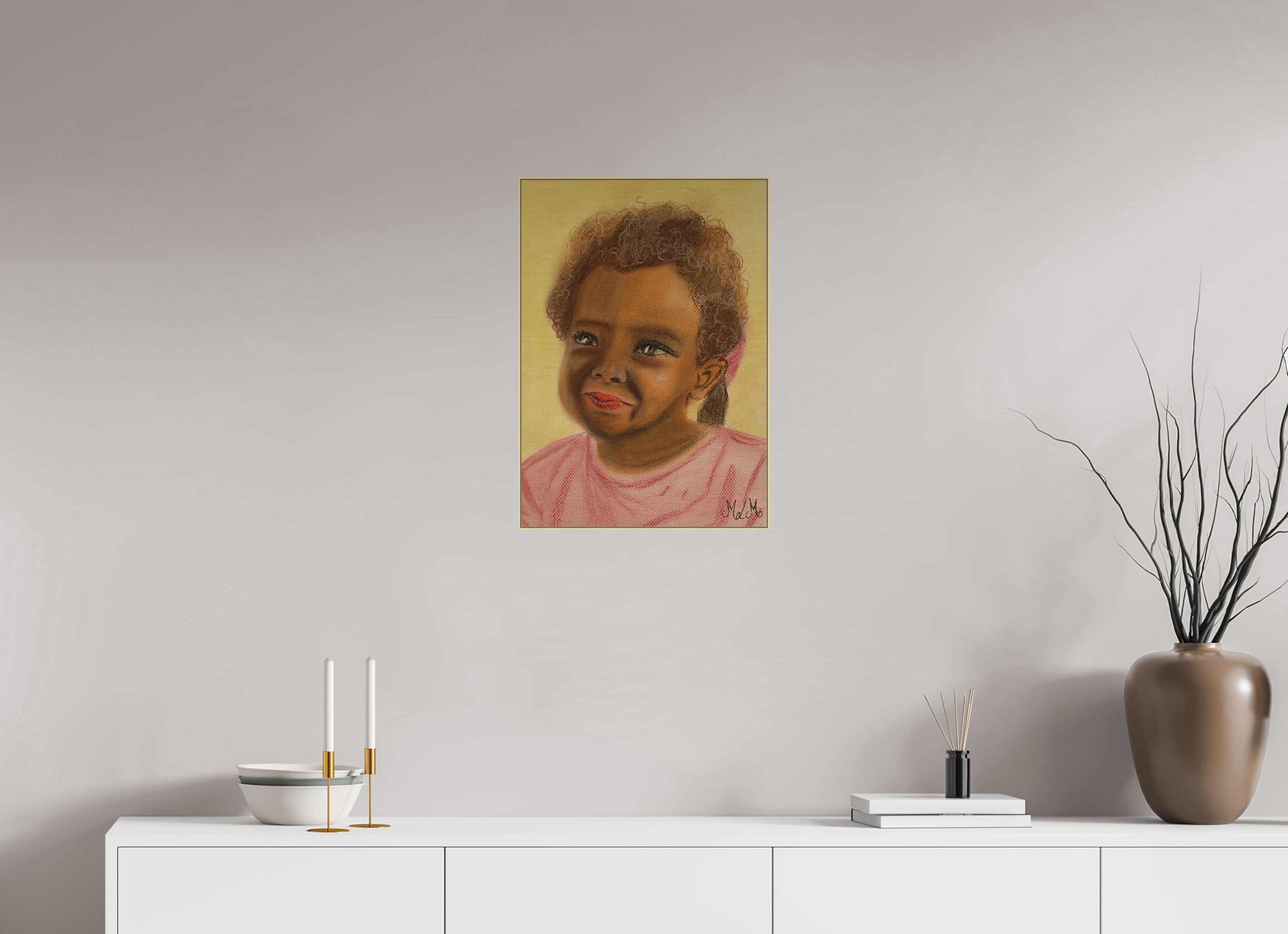 ISO A2 (42 x 59,4 cm), Direct Print on Brushed Aluminium Dibond - Gold Malice - Alu Dibond - Gold