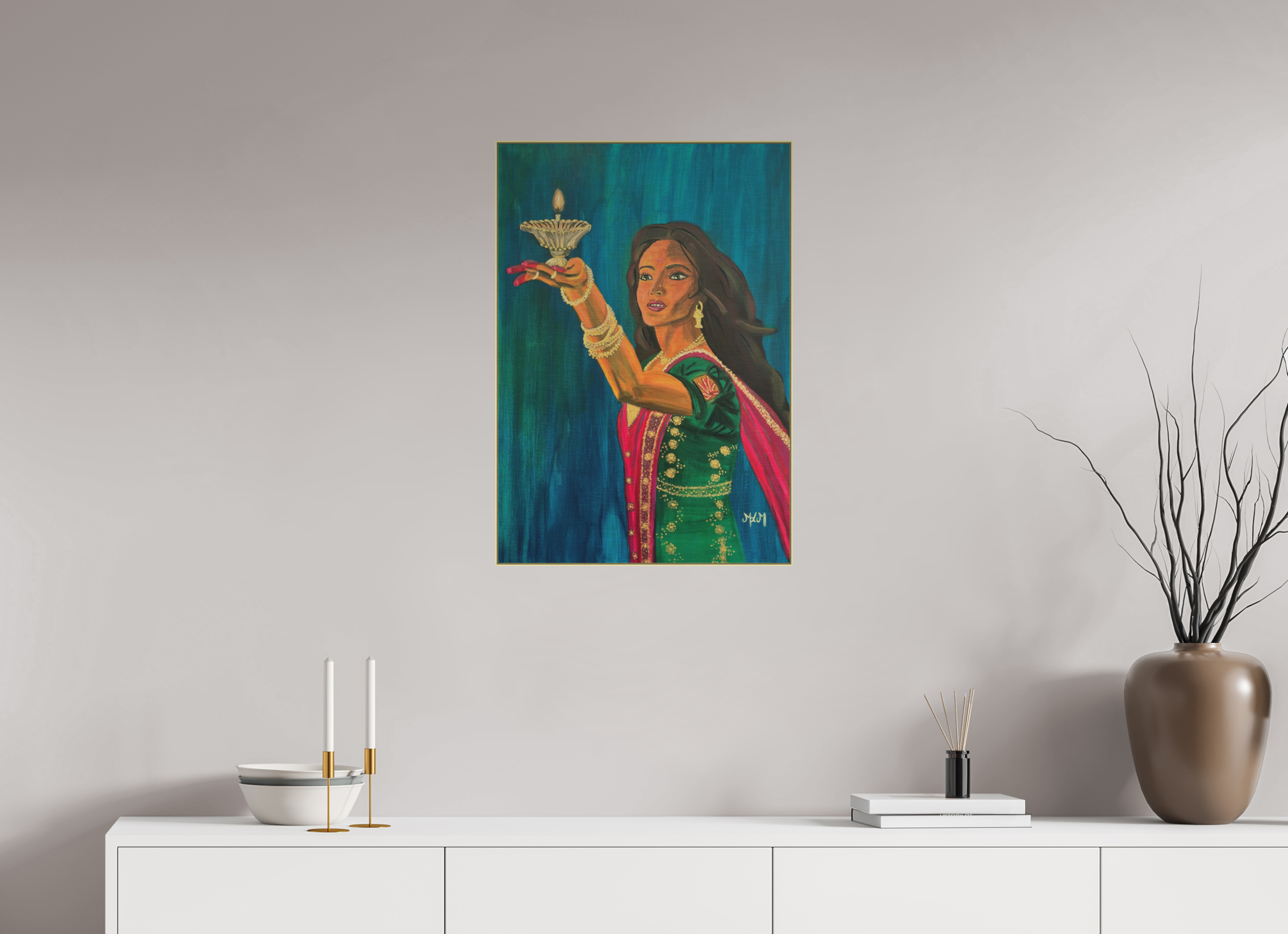 50 x 71,9 cm, Direct Print on Brushed Aluminium Dibond - Gold Shine - Alu Dibond - Gold