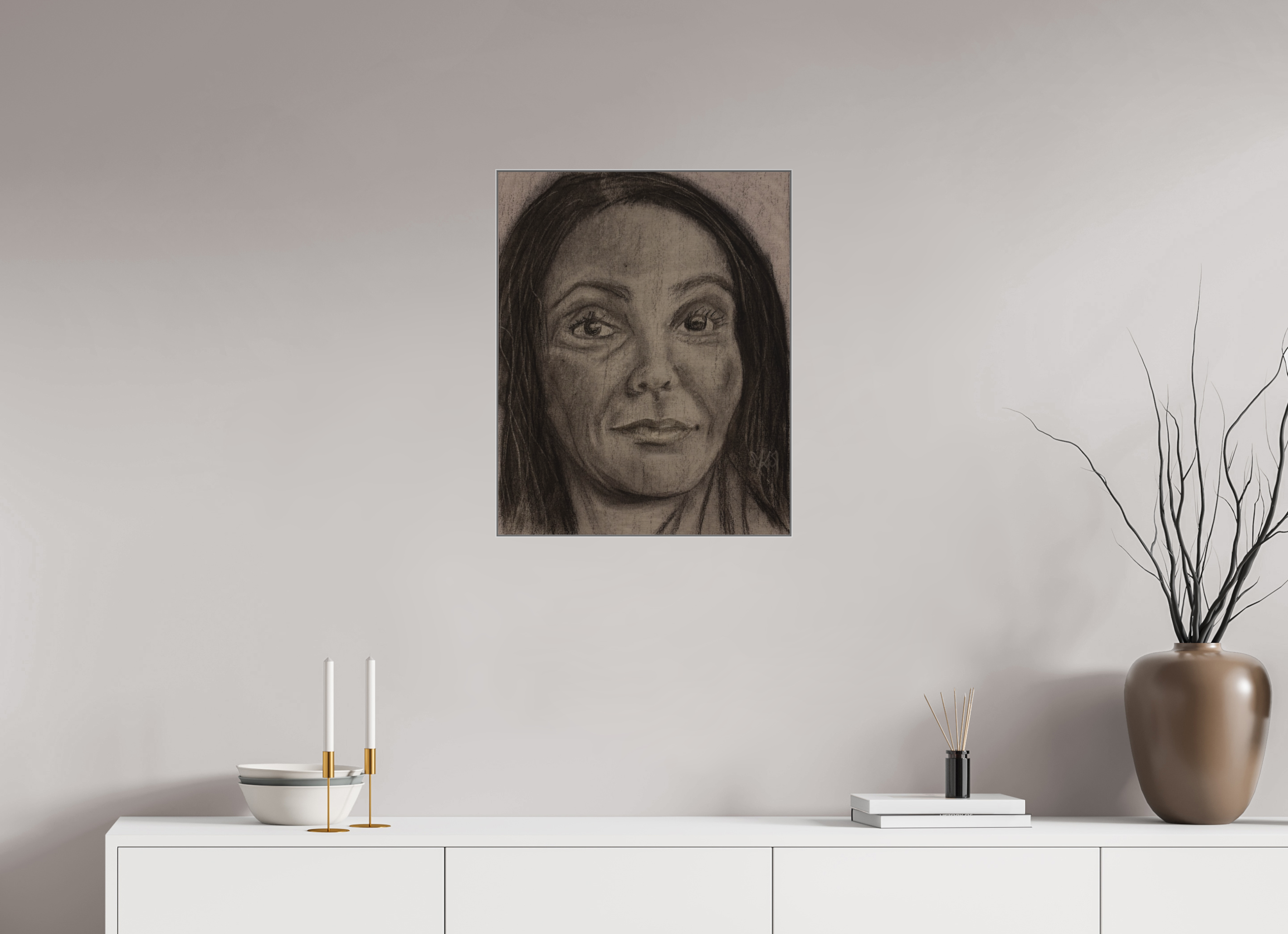 50 x 62,2 cm, Direct Print on Brushed Aluminium Dibond - Silver Sisterhood - Alu Dibond - Silver