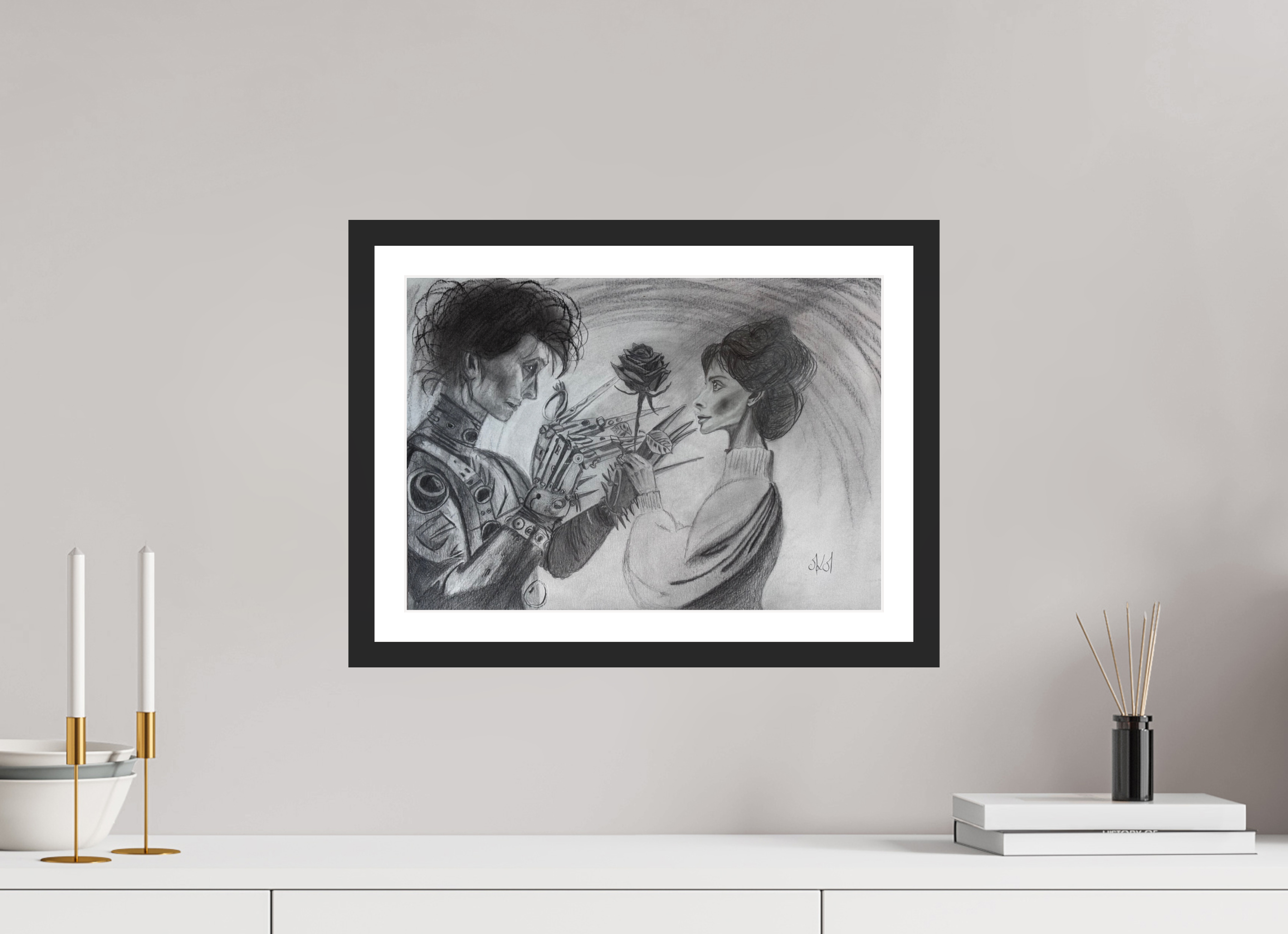 ISO A3 (42 x 29,7 cm), S Framed Fine Art Print on Hahnemühle William Turner (Matte, Textured) — Acrylic Glass, White Mat Too late - Framed Fine Art Paper Print