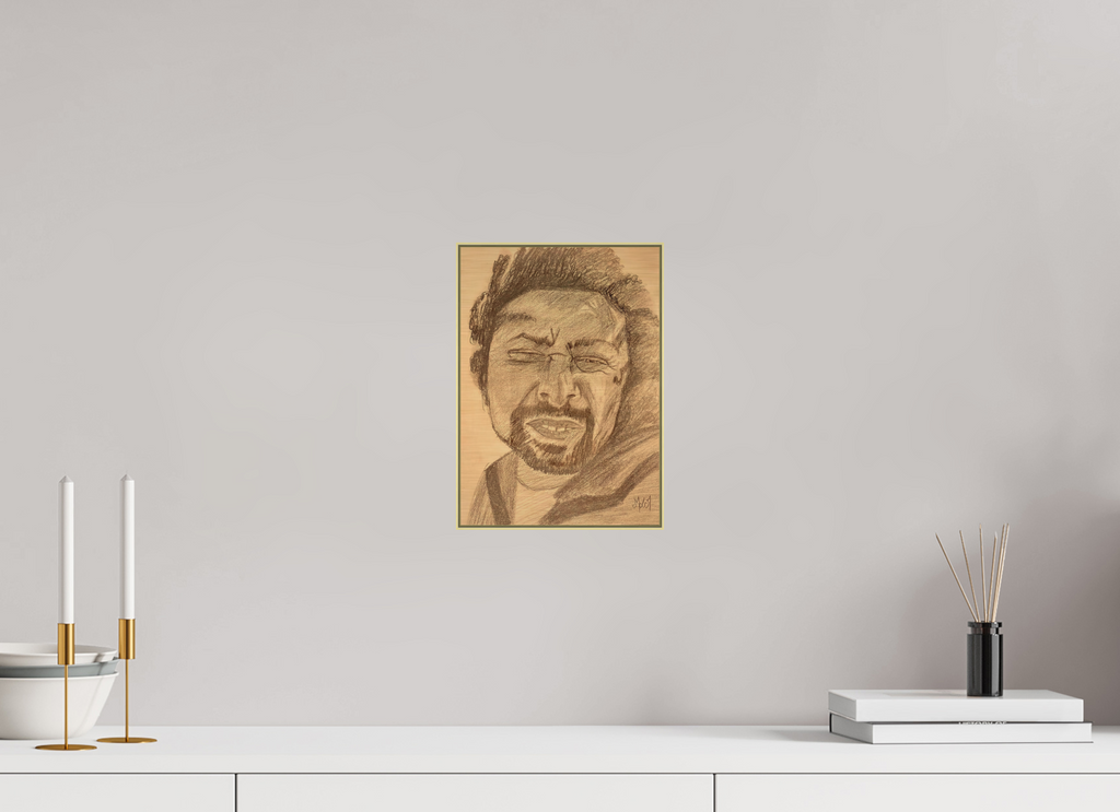 20 x 28 cm, Direct Print on Brushed Aluminium Dibond - Gold Wind - Alu Dibond - Gold