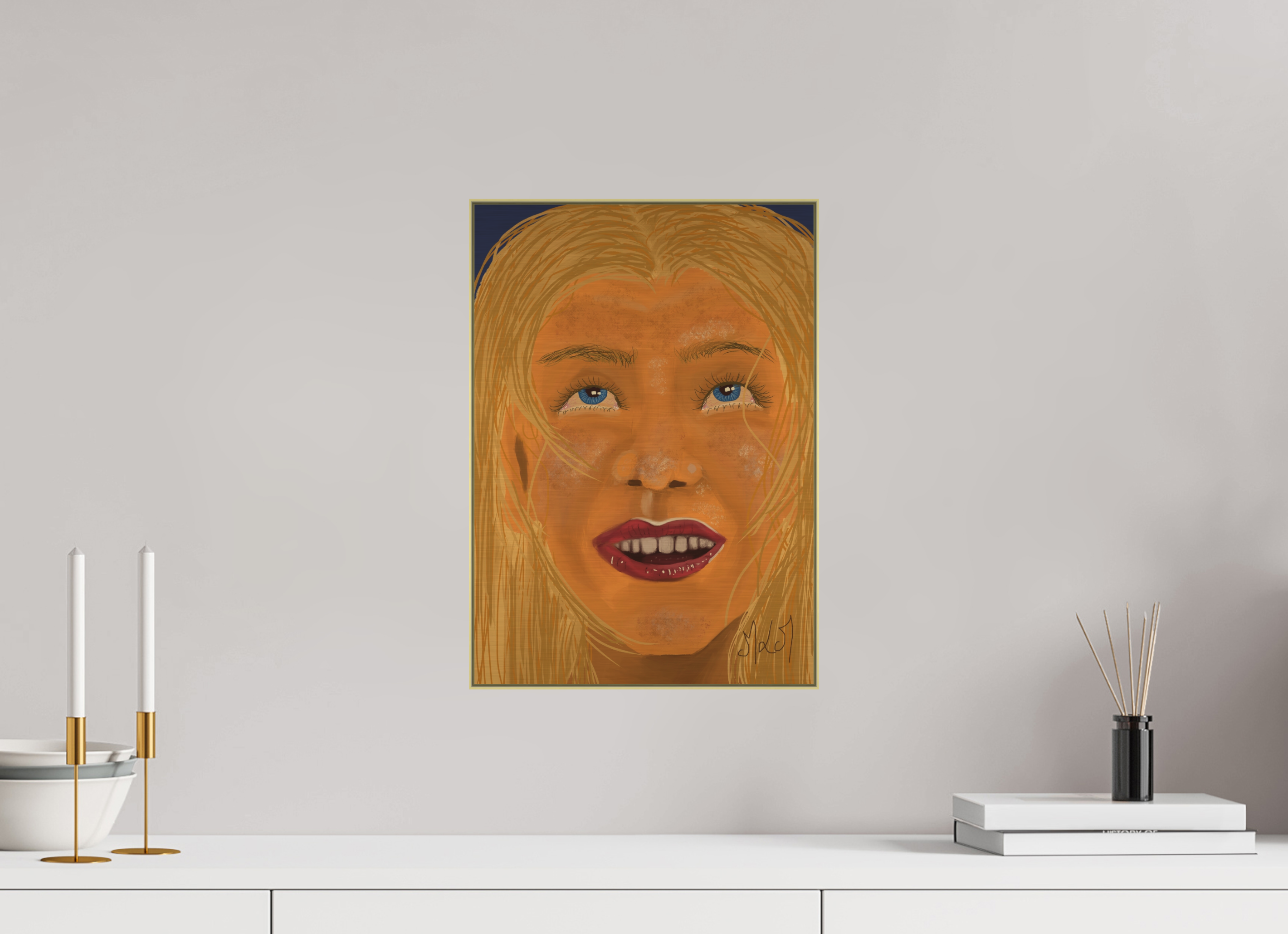 ISO A3 (29,7 x 42 cm), Direct Print on Brushed Aluminium Dibond - Gold Giving back - Alu Dibond - Gold
