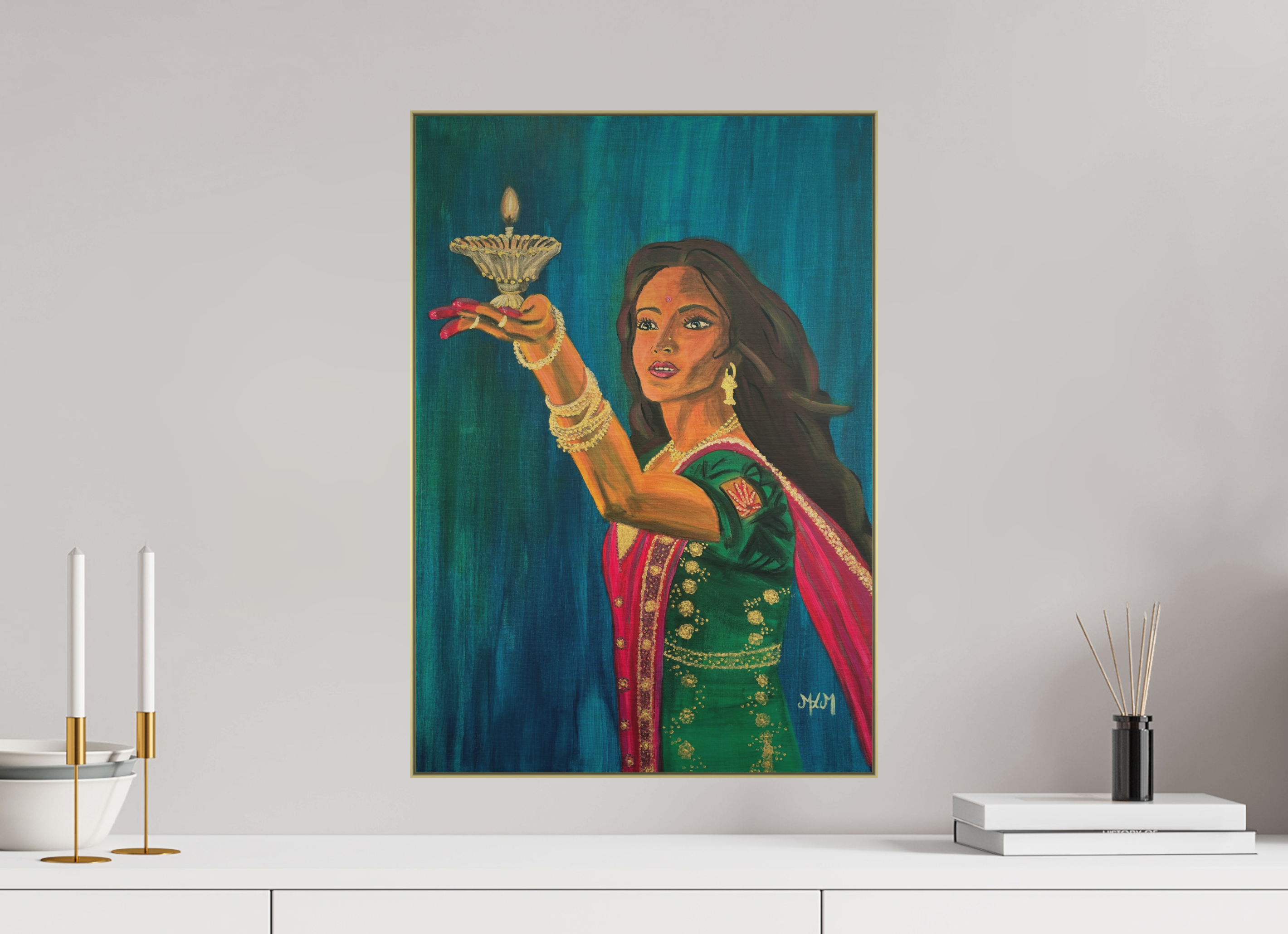 40 x 57,5 cm, Direct Print on Brushed Aluminium Dibond - Gold Shine - Alu Dibond - Gold