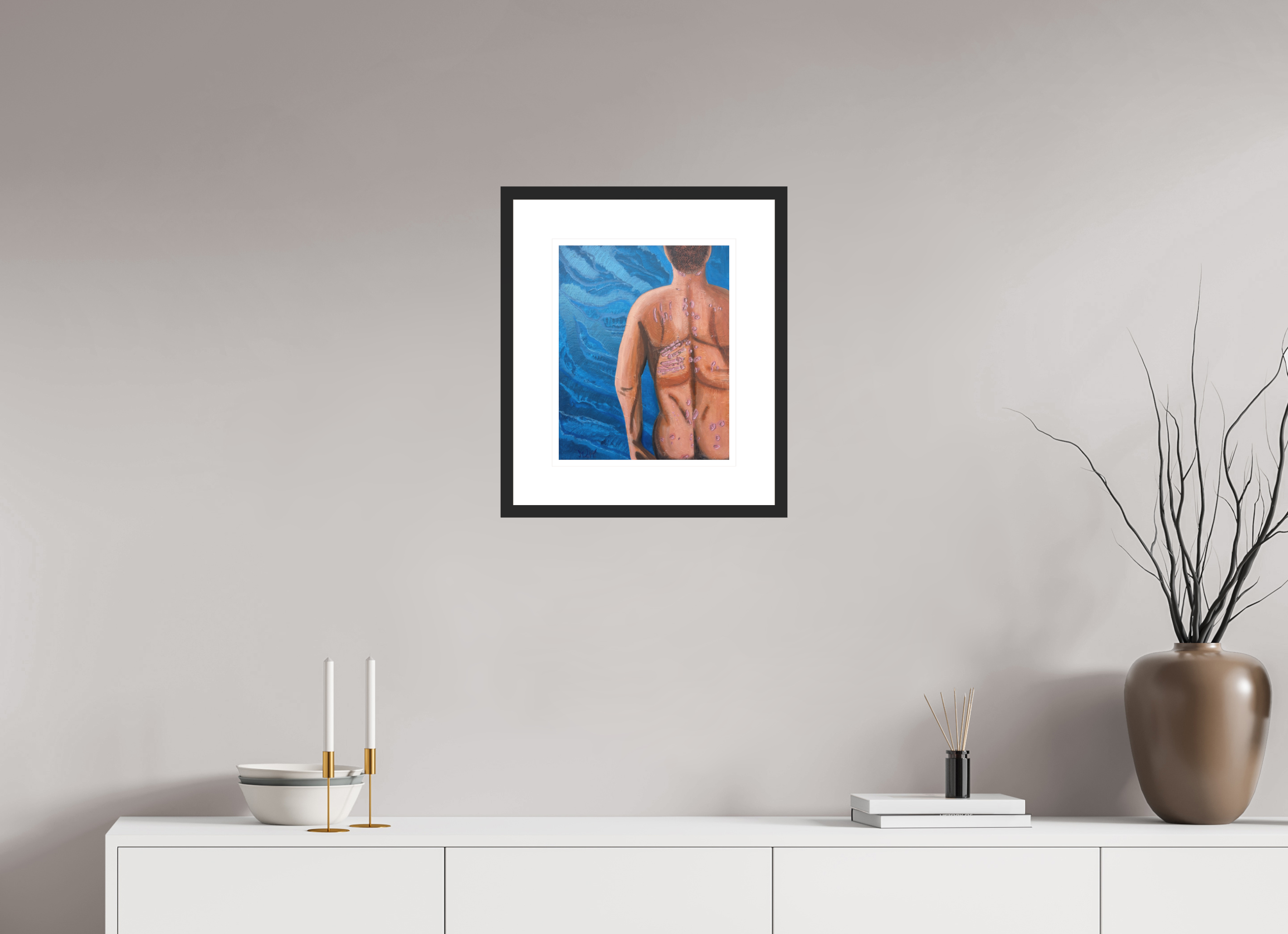 30 x 37,5 cm, Framed Fine Art Print on Hahnemühle William Turner (Matte, Textured) — Acrylic Glass, White Mat Strong - Framed Fine Art Paper Print