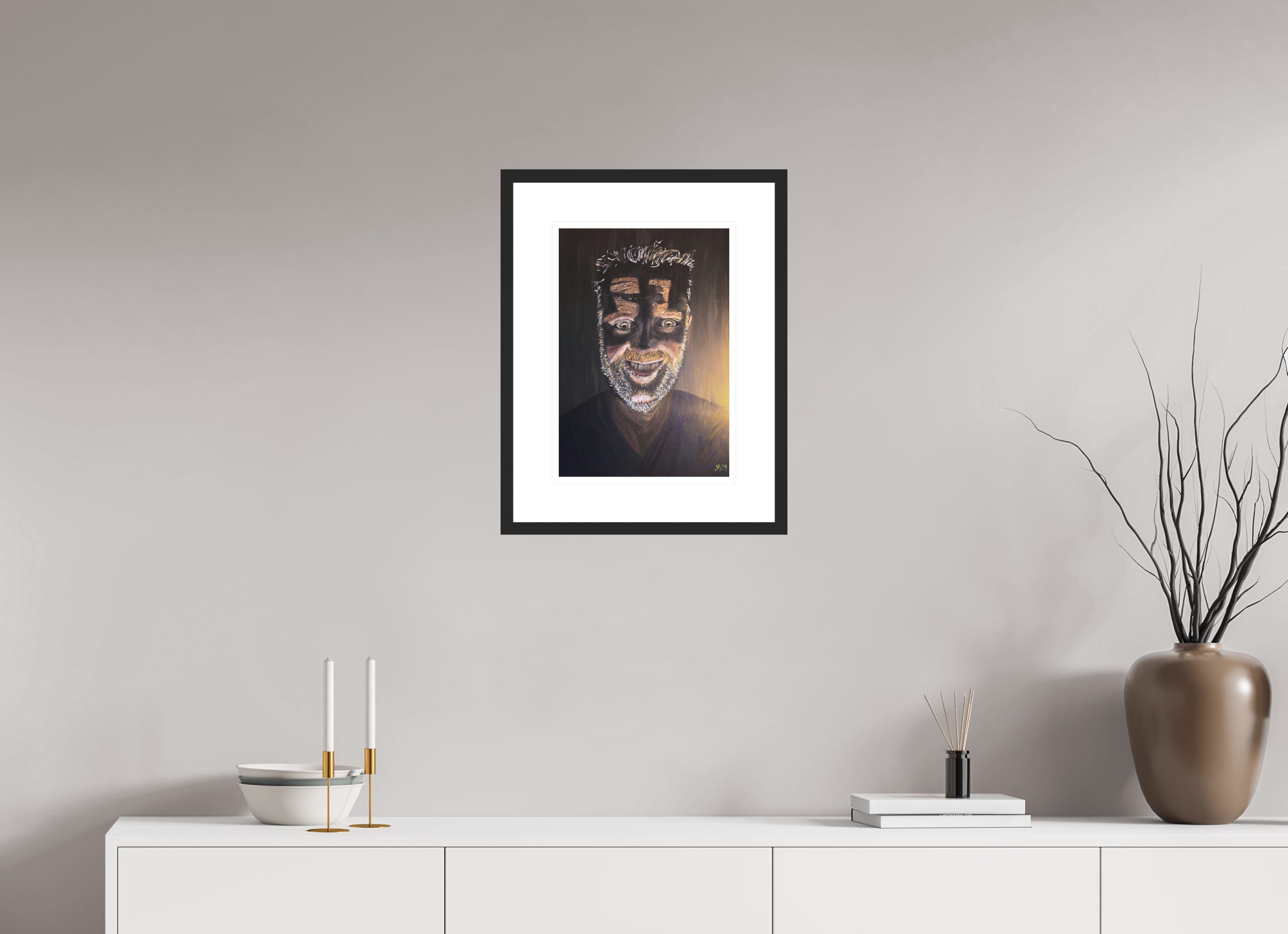 30 x 43,3 cm, Framed Fine Art Print on Hahnemühle William Turner (Matte, Textured) — Acrylic Glass, White Mat Layers - Framed Fine Art Paper Print