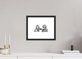 ISO A5 (21 x 14,8 cm), Framed Fine Art Print on Hahnemühle William Turner (Matte, Textured) — Acrylic Glass, White Mat Attachment - Dark - Framed Fine Art Paper Print