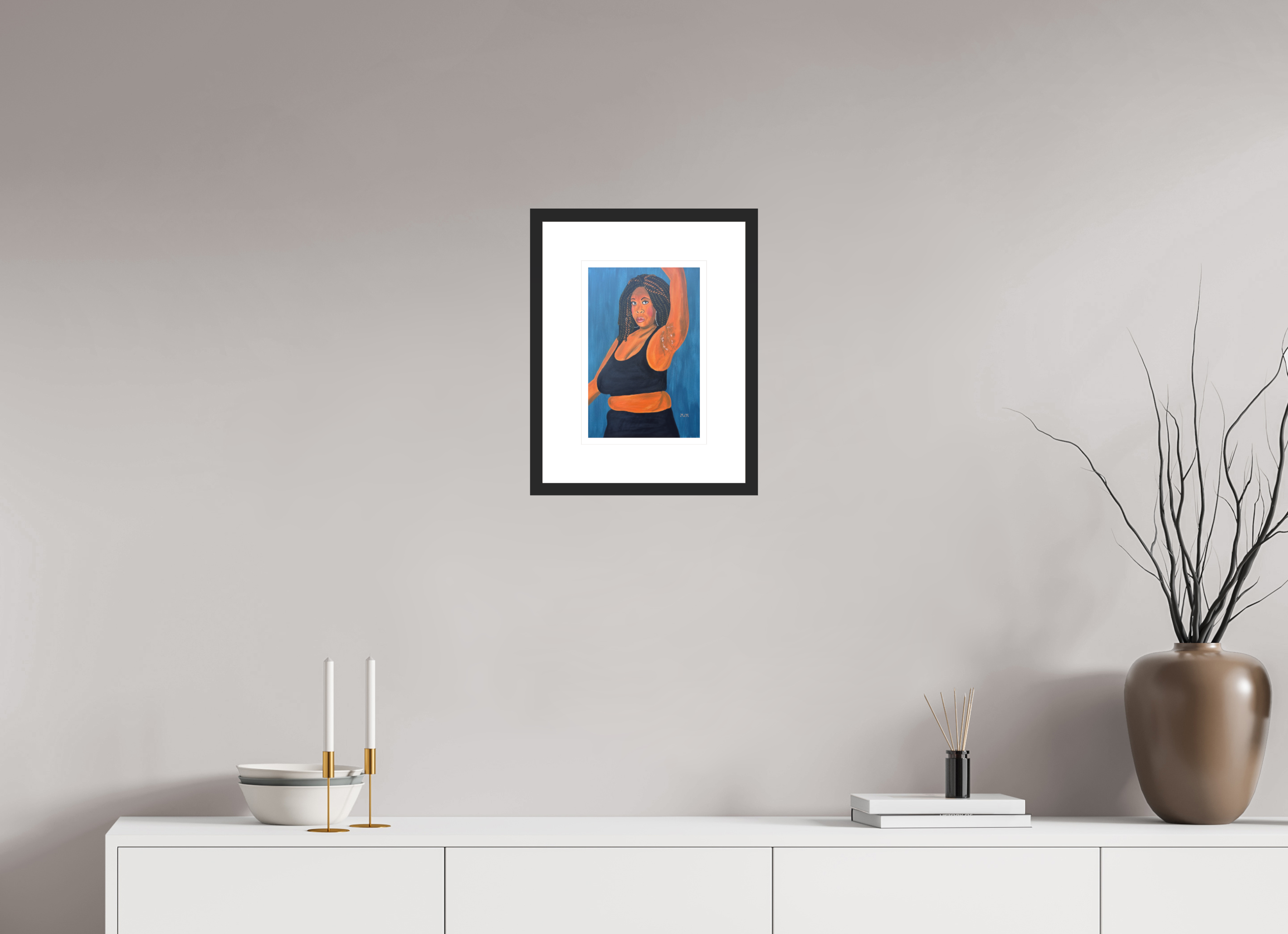 20 x 30 cm, Framed Fine Art Print on Hahnemühle William Turner (Matte, Textured) — Acrylic Glass, White Mat Seen - Framed Fine Art Paper Print