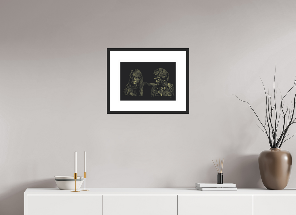 ISO A3 (42 x 29,7 cm), Framed Fine Art Print on Hahnemühle William Turner (Matte, Textured) — Acrylic Glass, White Mat Attachment - Light - Framed Fine Art Paper Print