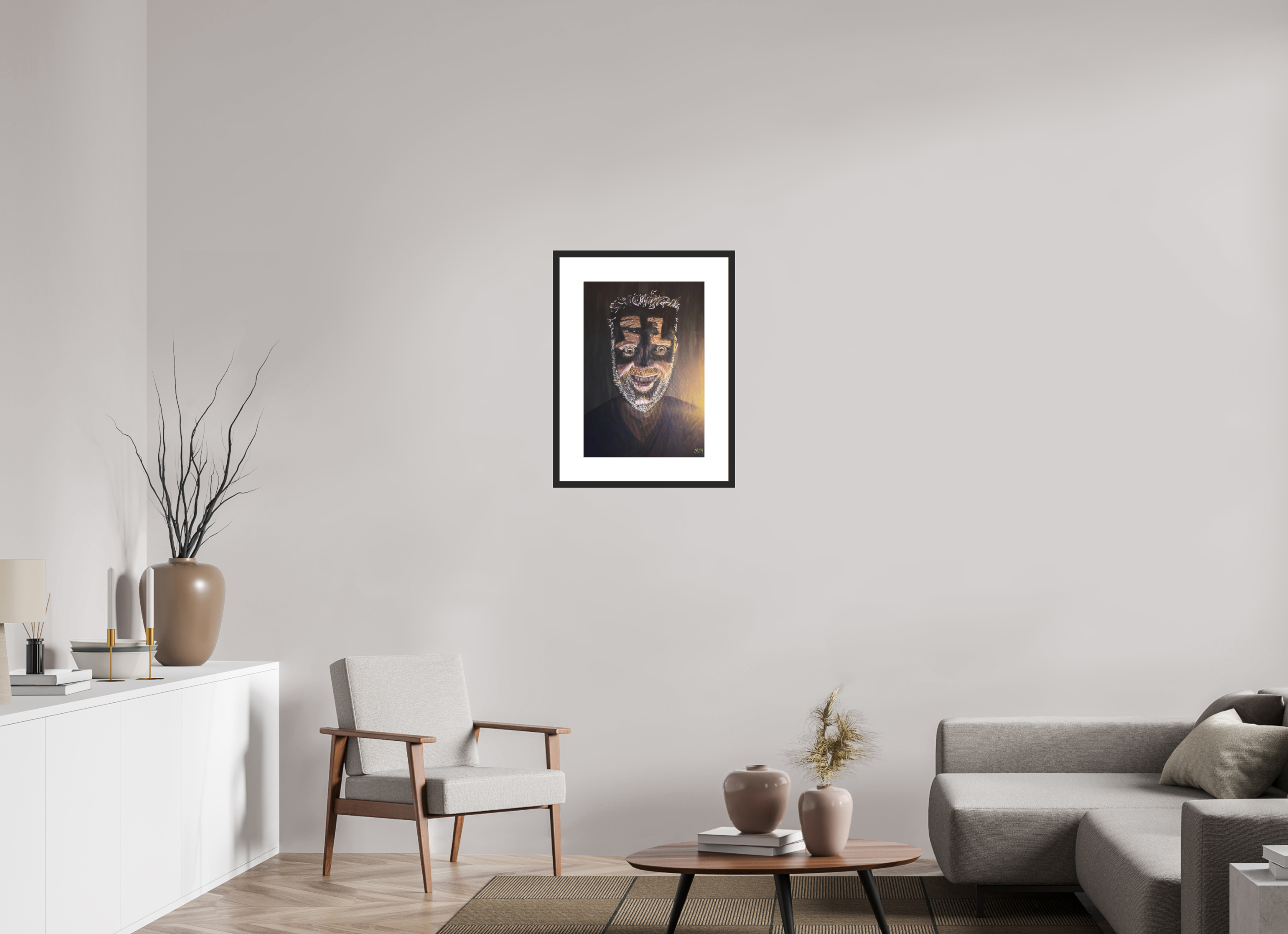 40 x 57,7 cm, Framed Fine Art Print on Hahnemühle William Turner (Matte, Textured) — Acrylic Glass, White Mat Layers - Framed Fine Art Paper Print