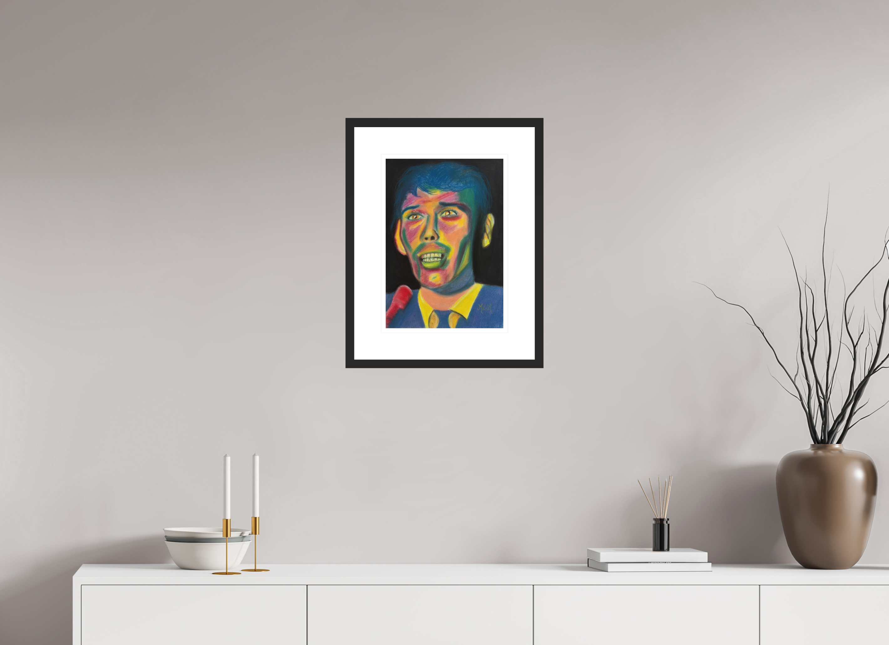 30 x 42,8 cm, Framed Fine Art Print on Hahnemühle William Turner (Matte, Textured) — Acrylic Glass, White Mat Melody - Framed Fine Art Paper