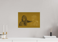 ISO A3 (42 x 29,7 cm), Direct Print on Brushed Aluminium Dibond - Gold Attachement - Focus on Dark - Alu Dibond - Gold