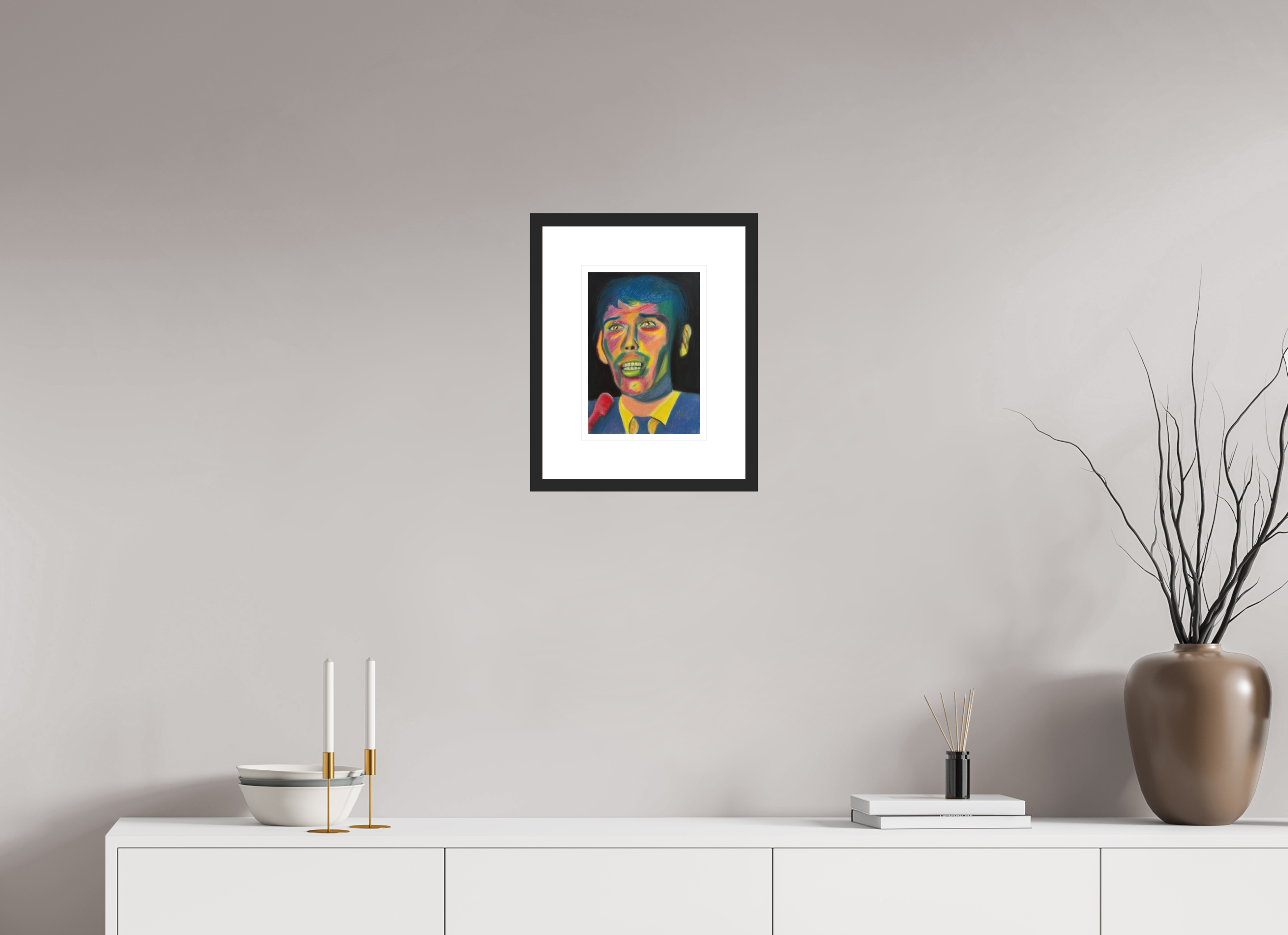 20 x 28,5 cm, Framed Fine Art Print on Hahnemühle William Turner (Matte, Textured) — Acrylic Glass, White Mat Melody - Framed Fine Art Paper