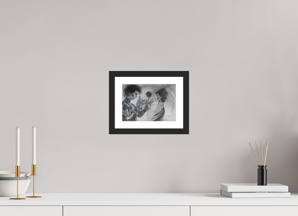 ISO A5 (21 x 14,8 cm), S Framed Fine Art Print on Hahnemühle William Turner (Matte, Textured) — Acrylic Glass, White Mat Too late - Framed Fine Art Paper Print