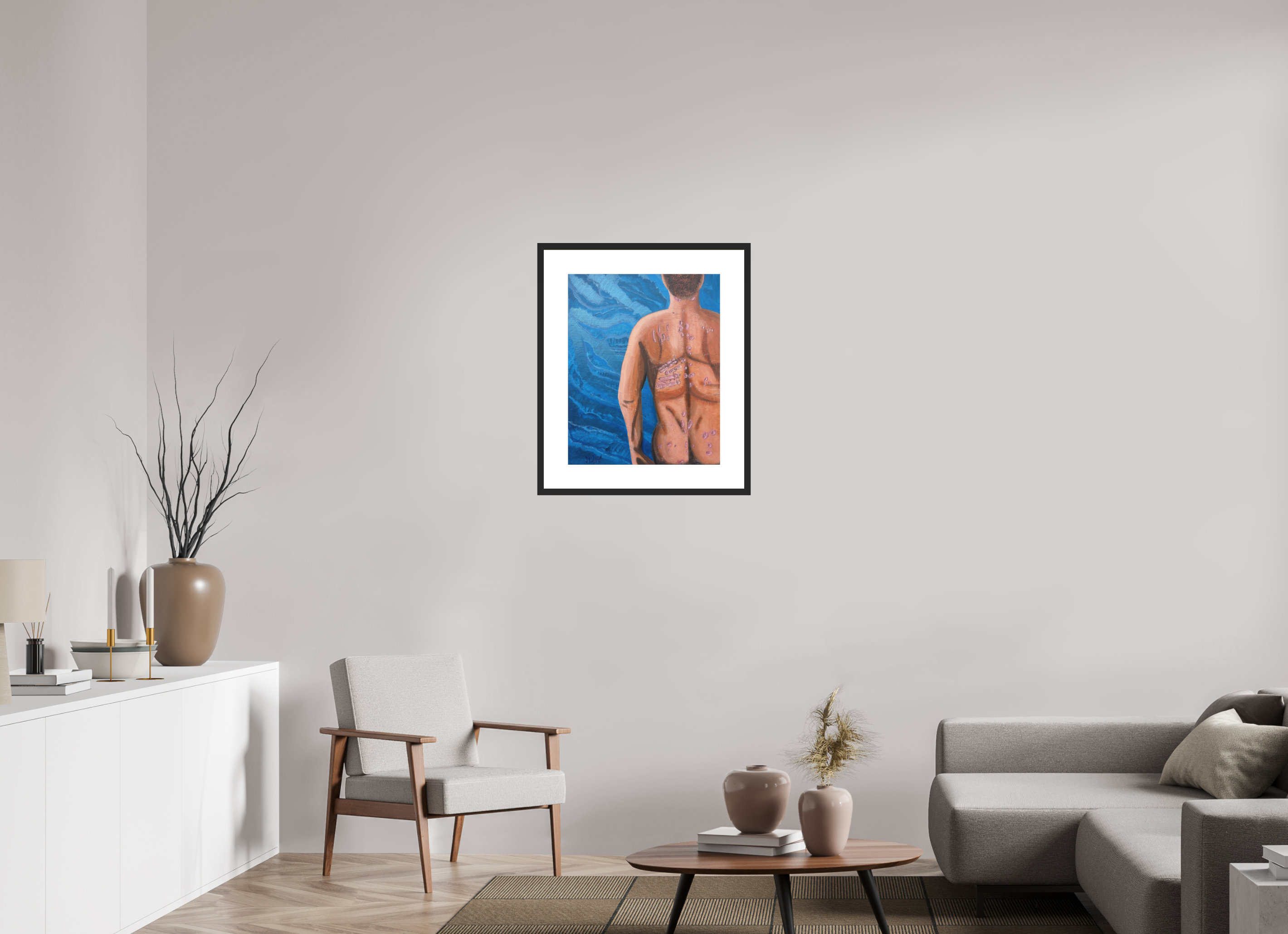 50 x 62,5 cm, Framed Fine Art Print on Hahnemühle William Turner (Matte, Textured) — Acrylic Glass, White Mat Strong - Framed Fine Art Paper Print
