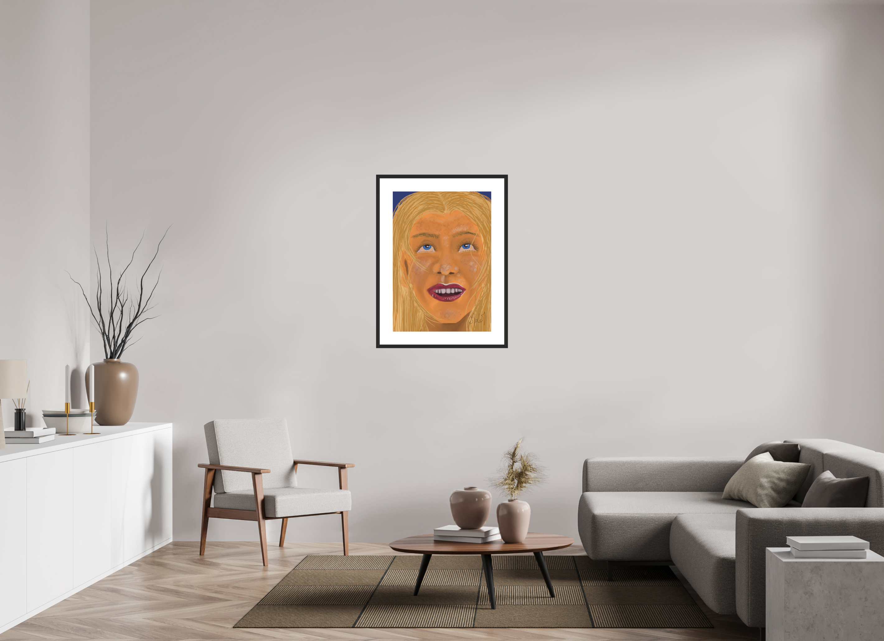 ISO A1 (59,4 x 84,1 cm), Framed Fine Art Print on Hahnemühle William Turner (Matte, Textured) — Acrylic Glass, White Mat Giving back - Framed Fine Art Paper Print