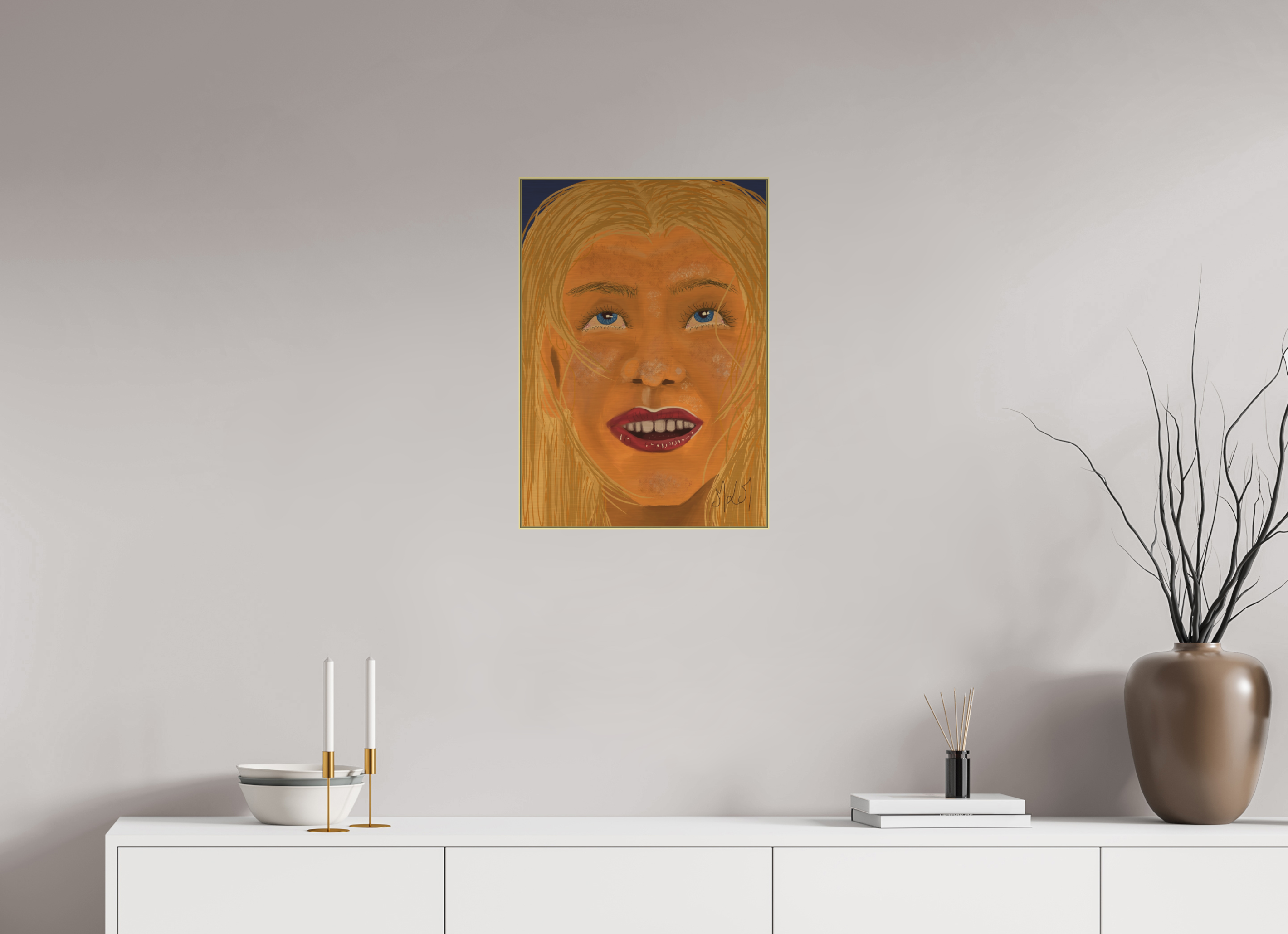 ISO A2 (42 x 59,4 cm), Direct Print on Brushed Aluminium Dibond - Gold Giving back - Alu Dibond - Gold