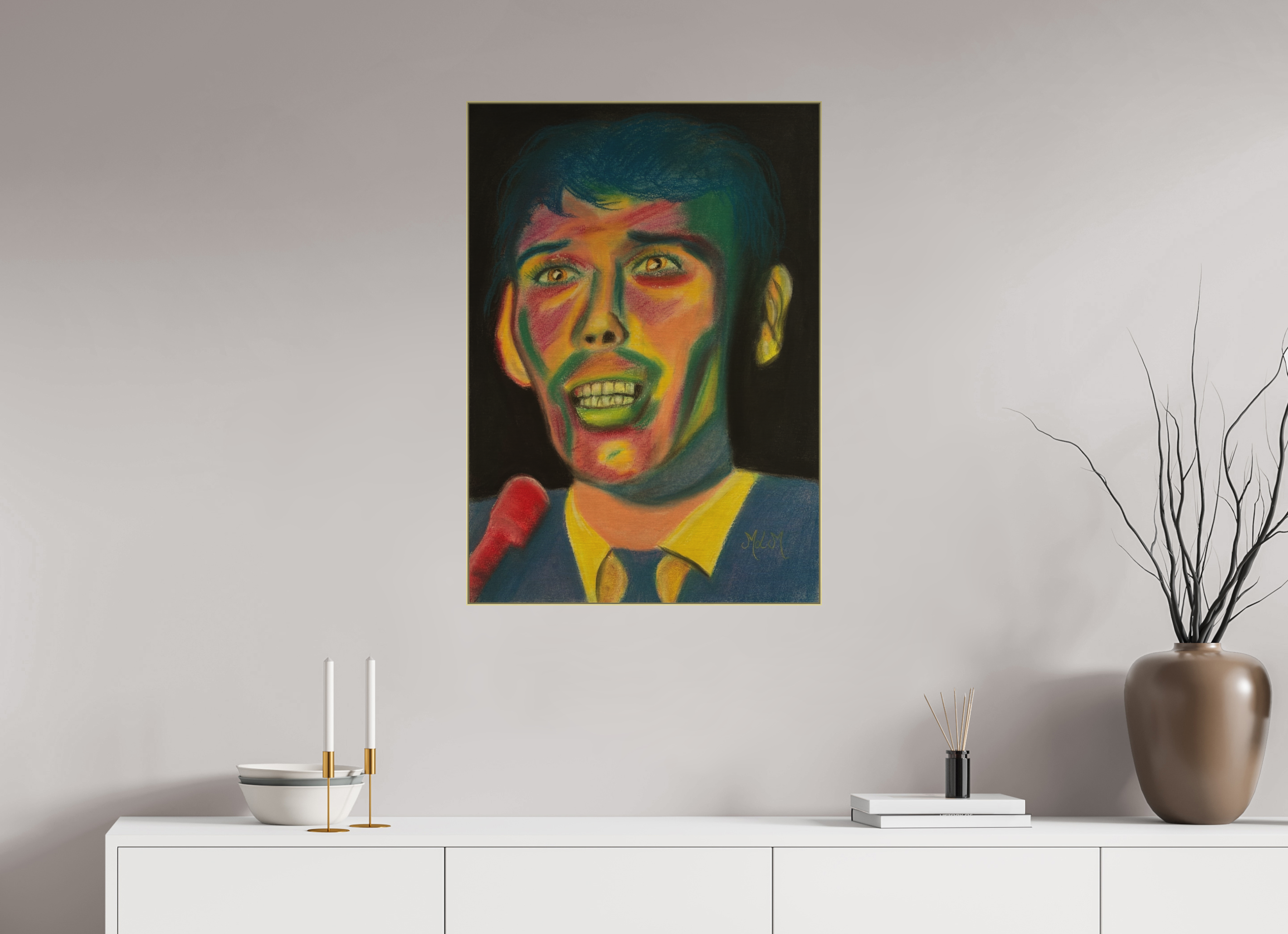 60 x 85,5 cm, Direct Print on Brushed Aluminium Dibond - Gold Melody - Alu Dibond - Gold